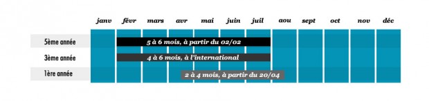 calendrier stages école de commerce emlv